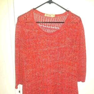 Red crochet top